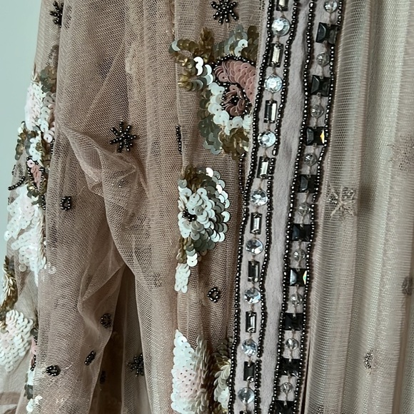 River Island Pink Mesh Sequin Embellished Longline Kimono Dress Cover Up NWT - Picture 11 of 16